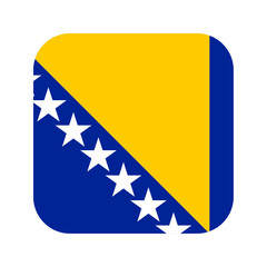 Bosnia and Herzegovina flag rounded square icon