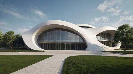 A Futuristic Curved Architectural Masterpiece