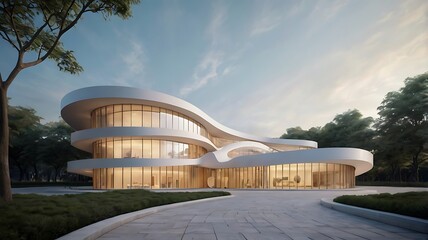 A Futuristic Curved Architectural Masterpiece