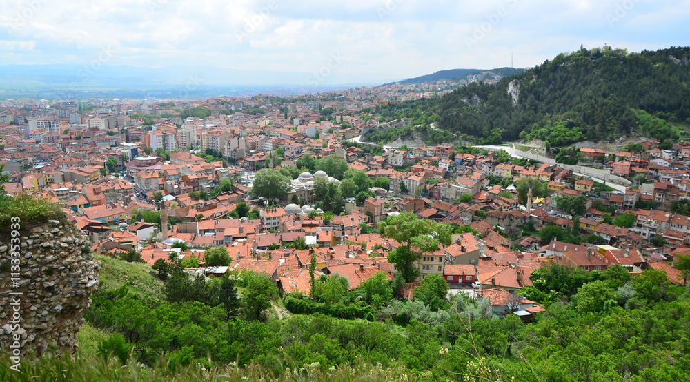 Sticker A view from Kutahya, Turkey