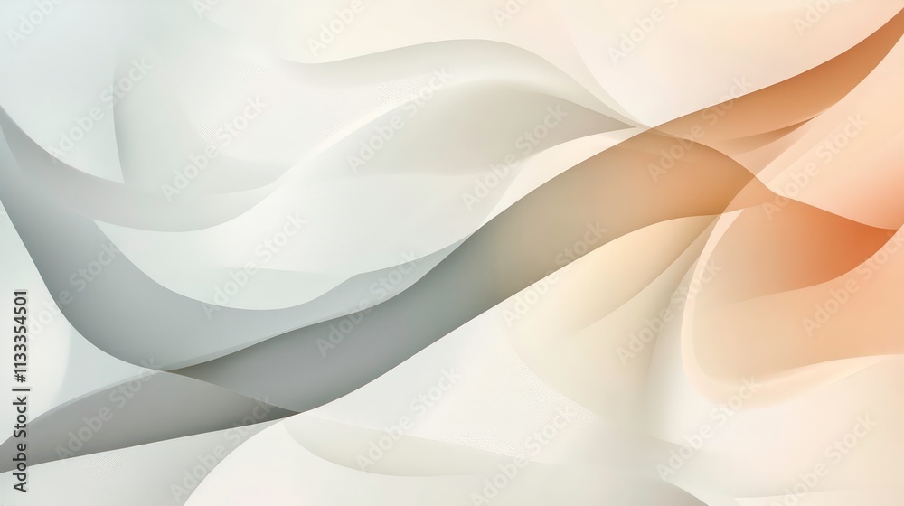 Poster abstract background with flowing, pastel-colored waves creating a soft, elegant design.