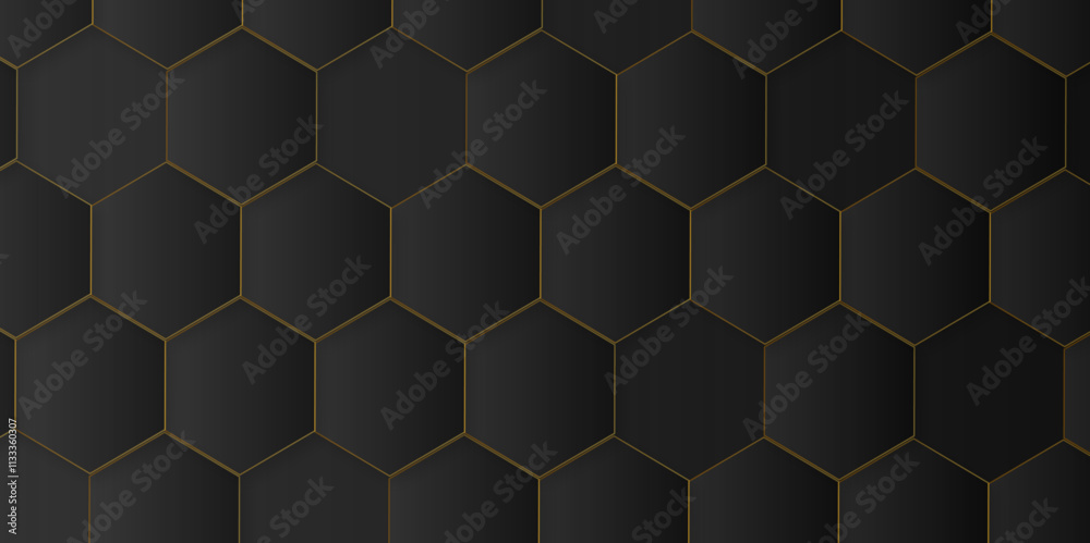 Poster abstract background colorful hexagon with seamless geometric pattern texture design. futuristic geom