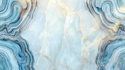 Agate stone texture with blue background and natural patterns for design