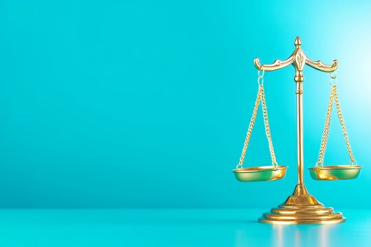 Conceptual depiction of scales symbolising rational decision making. Generative AI