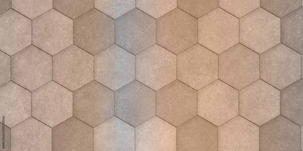 Poster abstract background 3d hexagon pattern with grunge wall effect colorful texture. futuristic geometry