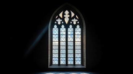 Obraz premium Stunning Stained Glass Window in Dim Light