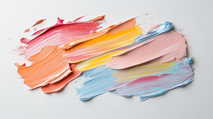 Paint strokes on art background colorful texture abstract design