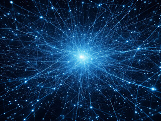 Network, Connections, Glowing, Dots, Lines, Nodes, Digital, Technology, Futuristic, Web, Internet, Data, Information, Cyberspace, Abstract, Background, Neon, Bright, Dark, Contrast, Modern, Innovative