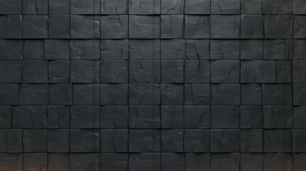 Textured wall background design with dark stone panels for modern spaces and creative projects