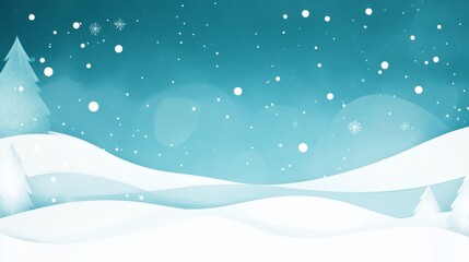 Snowy Winter Landscape: A Serene Christmas Eve Scene.