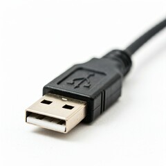 usb type-c plug and cable on white, Isolate usb plug, Isolate old or used usb plug on white background, USB plug white cable closeup isolated on white background