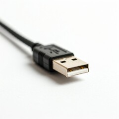 usb type-c plug and cable on white, Isolate usb plug, Isolate old or used usb plug on white background, USB plug white cable closeup isolated on white background