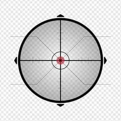 Target and aim icon. Shooting of firearms. Precisely target. Sniper aim night vision