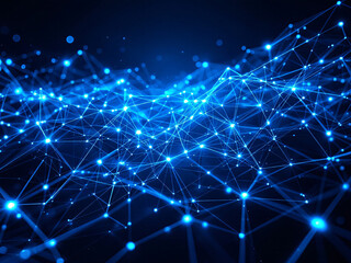 Network, Connections, Glowing, Dots, Lines, Nodes, Digital, Technology, Futuristic, Web, Internet, Data, Information, Cyberspace, Abstract, Background, Neon, Bright, Dark, Contrast, Modern, Innovative