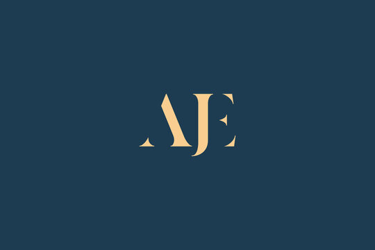 AJE abstract letter logo design. This logo is designed by three abstract letters.