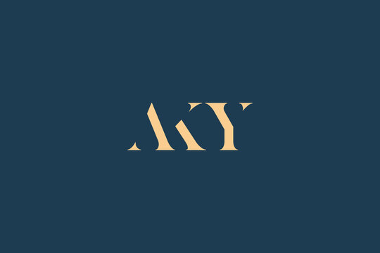 AKY abstract letter logo design. This logo is designed by three abstract letters.
