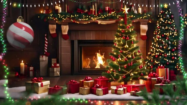 Merry Christmas animated loops backgrounds
