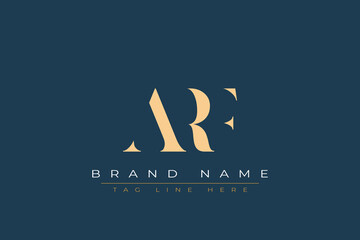 ARF abstract letter logo design. This logo is designed by three abstract letters.
