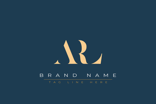 ARL abstract letter logo design. This logo is designed by three abstract letters.
