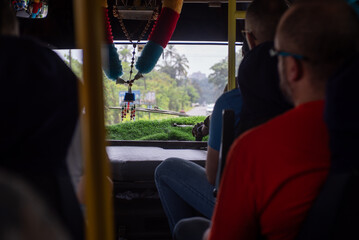 Internal View Of A Indian Bus In India