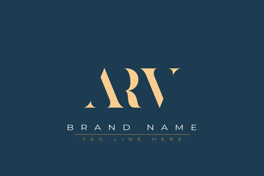 ARV abstract letter logo design. This logo is designed by three abstract letters.