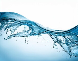 Obraz premium wave shaped water splash isolated on a white background