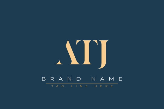 ATJ abstract letter logo design. This logo is designed by three abstract letters.