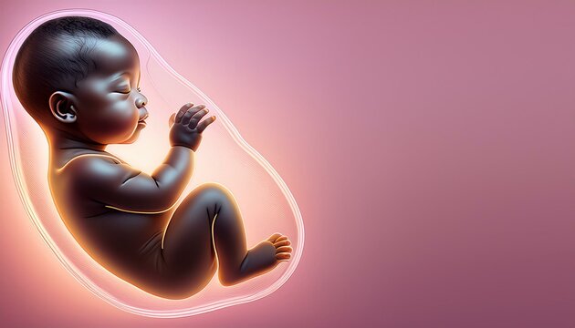 Precious moments: A Black baby in utero.