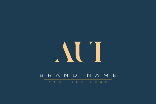 AUI abstract letter logo design. This logo is designed by three abstract letters.