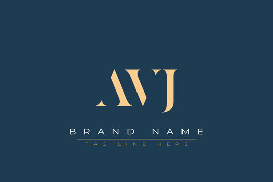 AVJ abstract letter logo design. This logo is designed by three abstract letters.