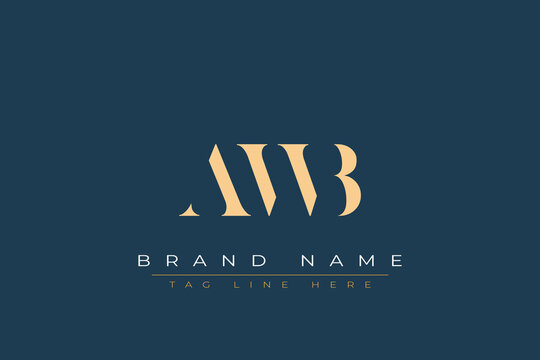 AWB abstract letter logo design. This logo is designed by three abstract letters.