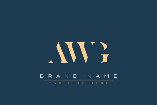 AWG abstract letter logo design. This logo is designed by three abstract letters.