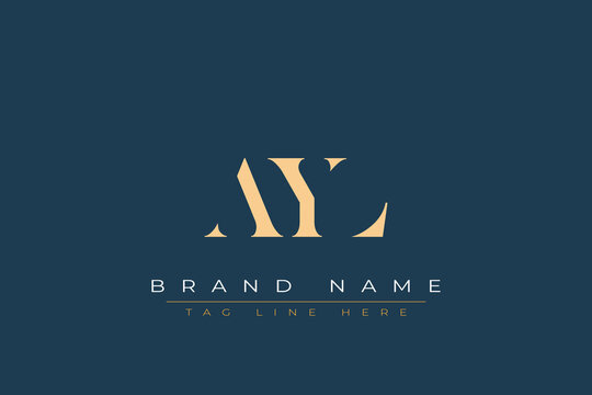 AYL abstract letter logo design. This logo is designed by three abstract letters.