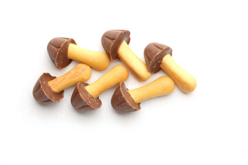 sweet mushrooms with chocolate cap 