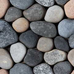 Smooth River Rocks Natural Stone Texture Background