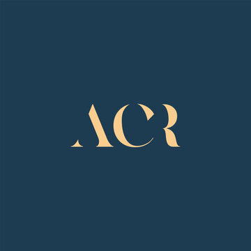 ACR abstract letter logo design. This logo is designed by three abstract letters.