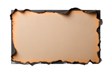Burned Document with Transparent Background for Design Layering