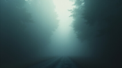 Fototapeta premium Fog weather theme. Generative ai.