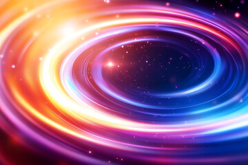 Obraz premium Vibrant swirling colors in a cosmic space background evoking a sense of wonder.