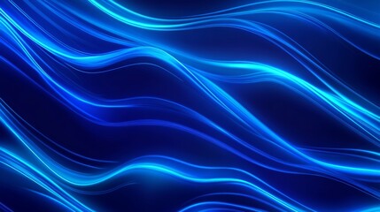 Fototapeta premium Blue wave with a white line in the middle. The wave is very long and has a lot of detail