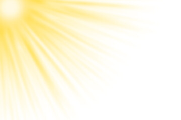 Sun rays isolated on transparent background. Glowing light with flare effect. Sunlight, Sun, Shine...