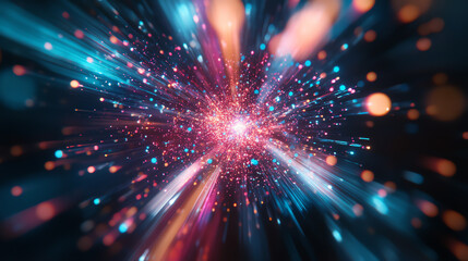 Obraz premium Vibrant abstract illustration representing energy and dynamic movement.