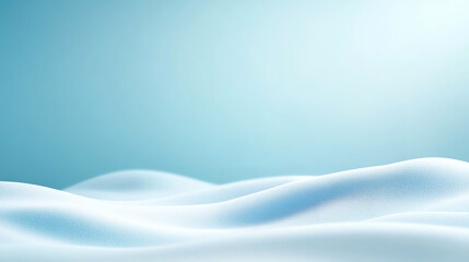 Obraz premium A serene landscape featuring soft, snow-covered hills under a clear blue sky.
