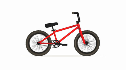Obraz premium BMX Bicycle Vector Illustration for Design Projects with Isolated Background