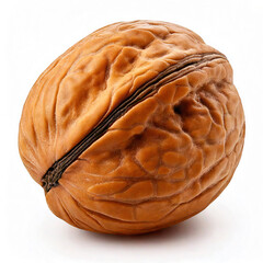 Obraz premium Close-Up of a Walnut Showing Detailed Texture and Natural Patterns
