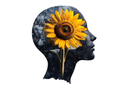 Mindful Bloom with isolated on transparent background