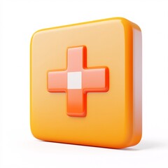 Obraz premium add icon 3d icon and illustration isolated white background