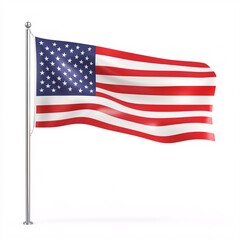 Fototapeta premium flag icon 3d icon and illustration isolated white background