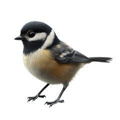 Obraz premium A detailed view of a modeled bird standing on a transparent background showcasing its unique features and colors, 3D Modeled Bird: Full Body on transparent background