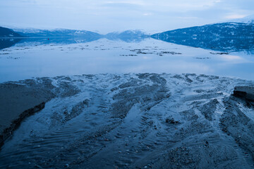 evening mood at a fjrod in northern norway